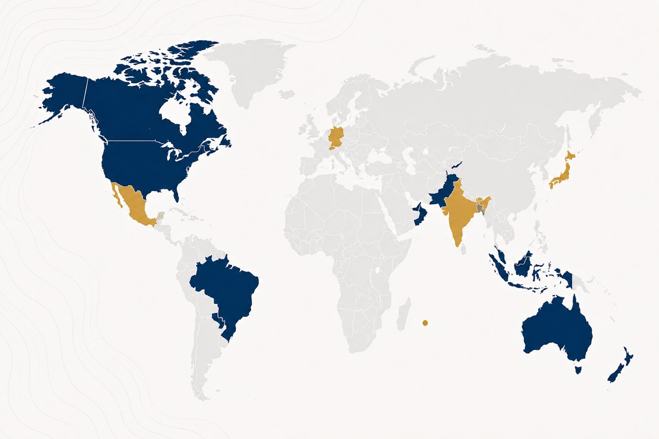 Global representative network map